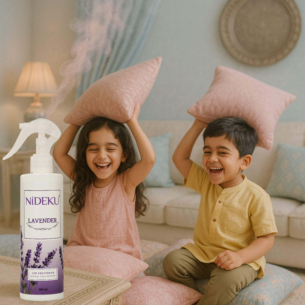 NiDEKU Lavender Air Freshener Spray 200ml – Long-Lasting Floral Scent | Instant Odour Remover for Home, Bathroom, Hotel, Office | Room Freshener & Air Neutralizer Spray